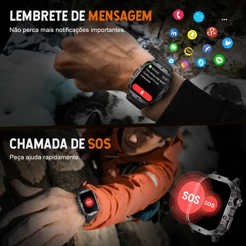 Smartwatch Militar Unissex Profissional