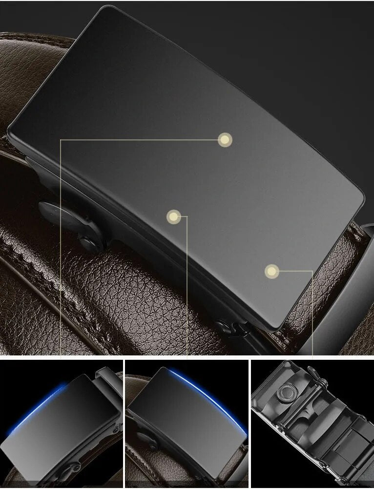 Cinto masculino preto em couro sintético modelo Essential, acessório básico com design discreto para qualquer ocasião