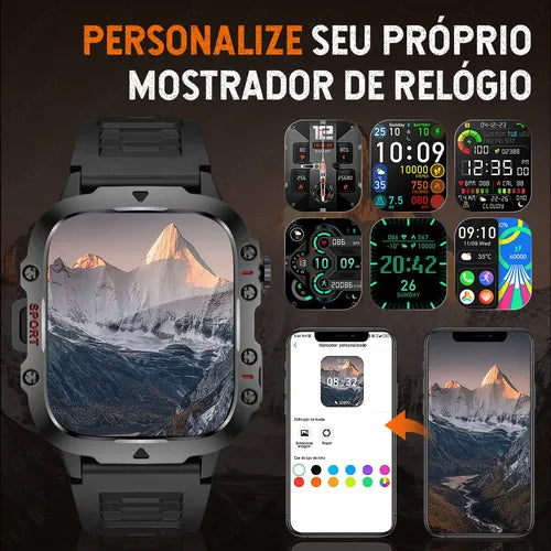Smartwatch Militar Unissex Profissional