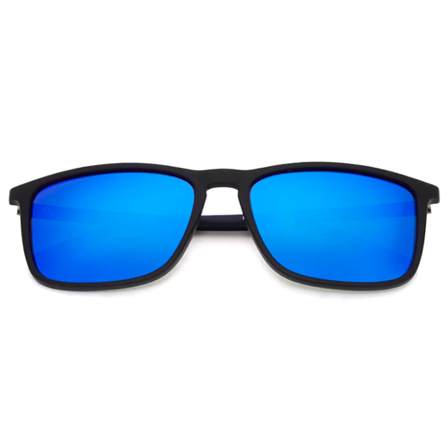 Óculos de sol masculino e feminino com armação quadrada clássica, ideal para uso diário com proteção UV