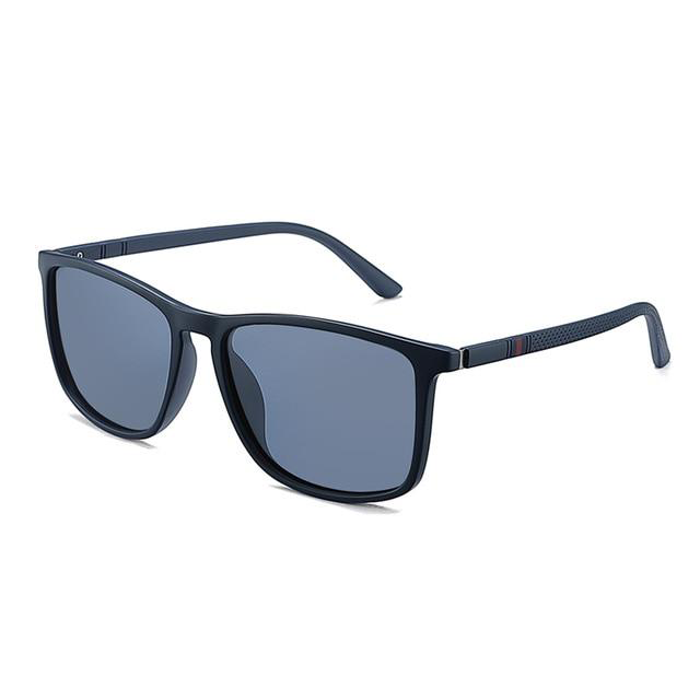 Óculos de sol masculino e feminino com armação quadrada clássica, ideal para uso diário com proteção UV