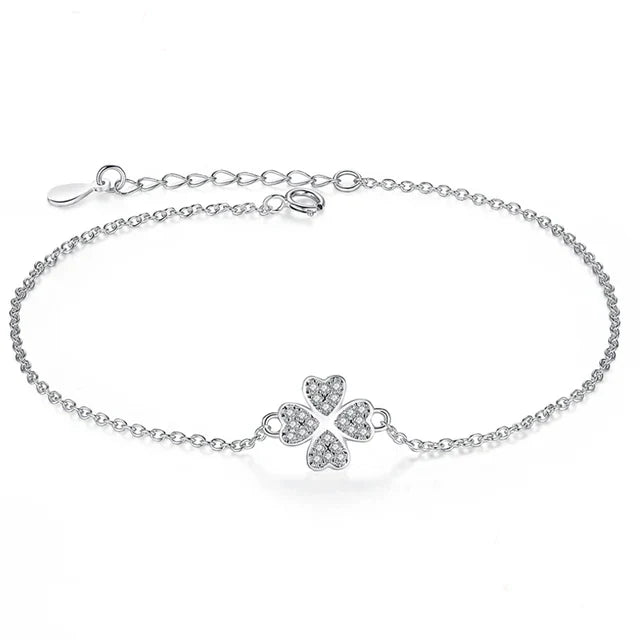 Pulseira feminina com pingente de flor e detalhes minimalistas, joia delicada com inspiração romântica