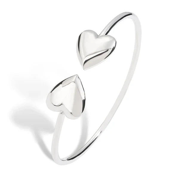 Pulseira feminina com pingente de coração banhado a ouro 18K, presente romântico com design elegante