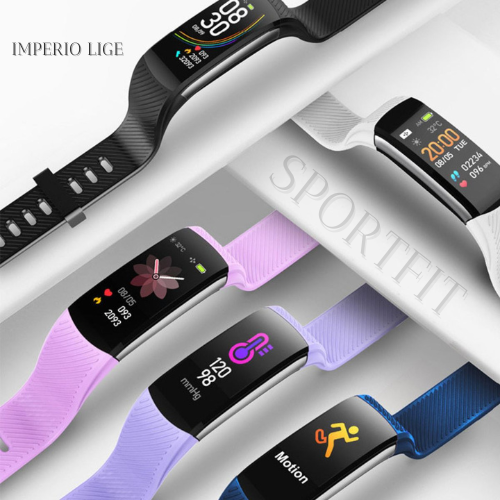 Smartwatch esportivo Imperio LIGE SportFit com monitoramento de saúde, atividades físicas e pulseira leve. Perfeito para treinos e rotina ativa.
