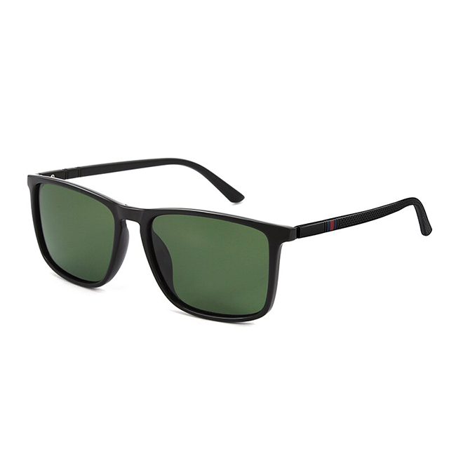 Óculos de sol masculino e feminino com armação quadrada clássica, ideal para uso diário com proteção UV