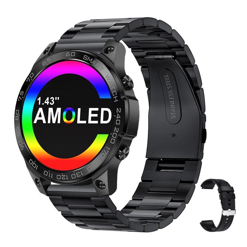 Smartwatch de luxo Imperio LIGE Athenas com tela touch, design sofisticado e pulseira metálica. Combina conectividade, tecnologia e estilo premium para uso diário.
