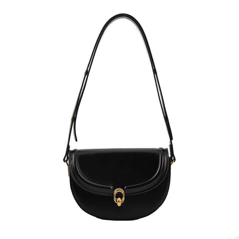 Bolsa baguete feminina com alça fina, estilo minimalista e fechamento prático. Modelo versátil para o dia a dia e eventos noturnos.