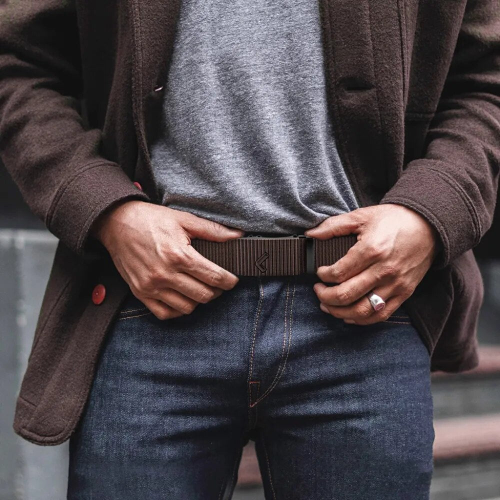 Cinto masculino em nylon reforçado Jandare Urban com fivela metálica, estilo urbano e resistência para o dia a dia