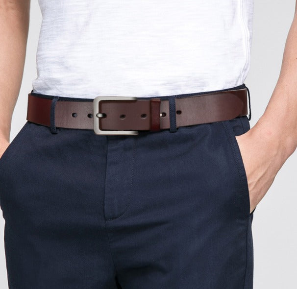 Cinto masculino de couro legítimo modelo Jandare Classic, ideal para looks sociais e elegantes