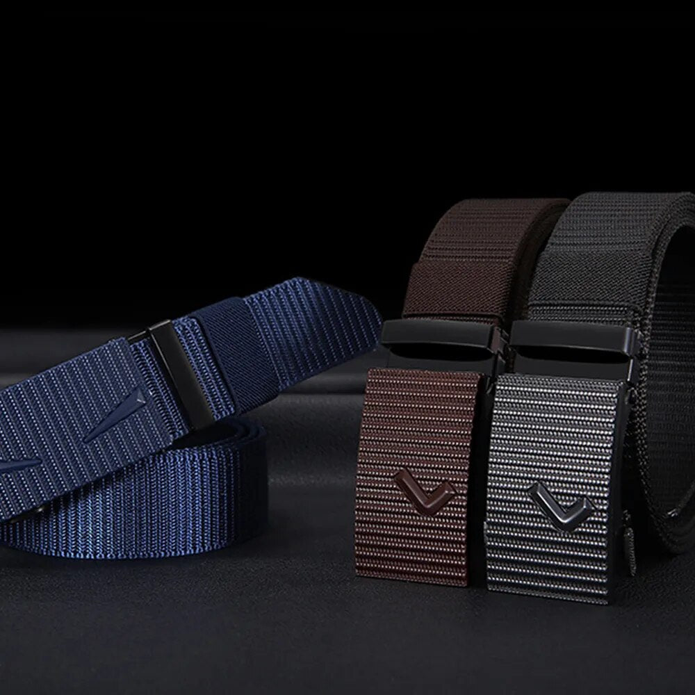 Cinto masculino em nylon reforçado Jandare Urban com fivela metálica, estilo urbano e resistência para o dia a dia
