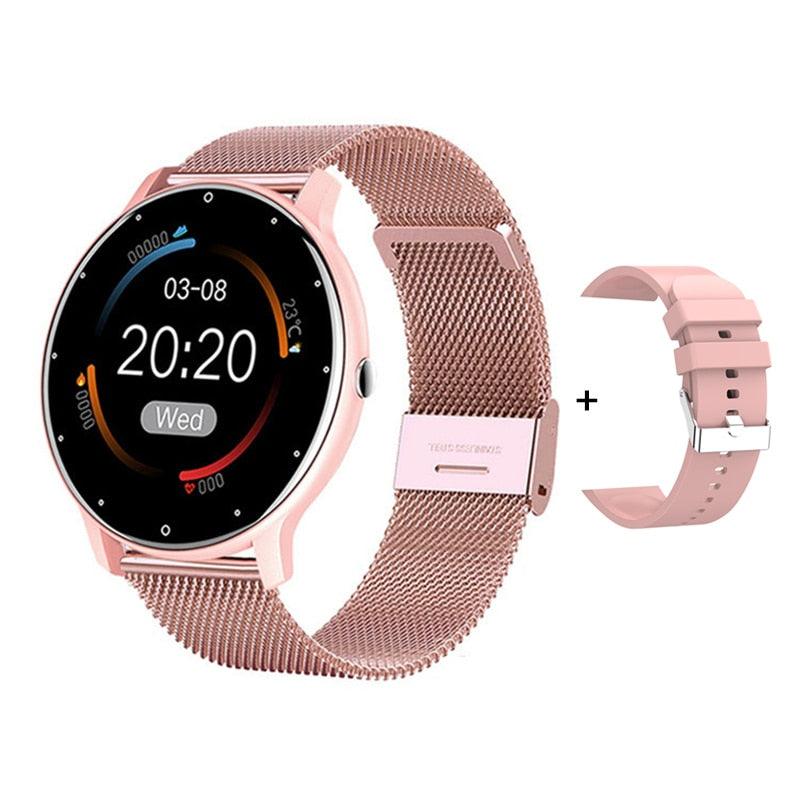 Smartwatch feminino rosa Imperio LIGE modelo Luxe com design elegante, ideal para mulheres que desejam unir tecnologia, beleza e funcionalidade no dia a dia.