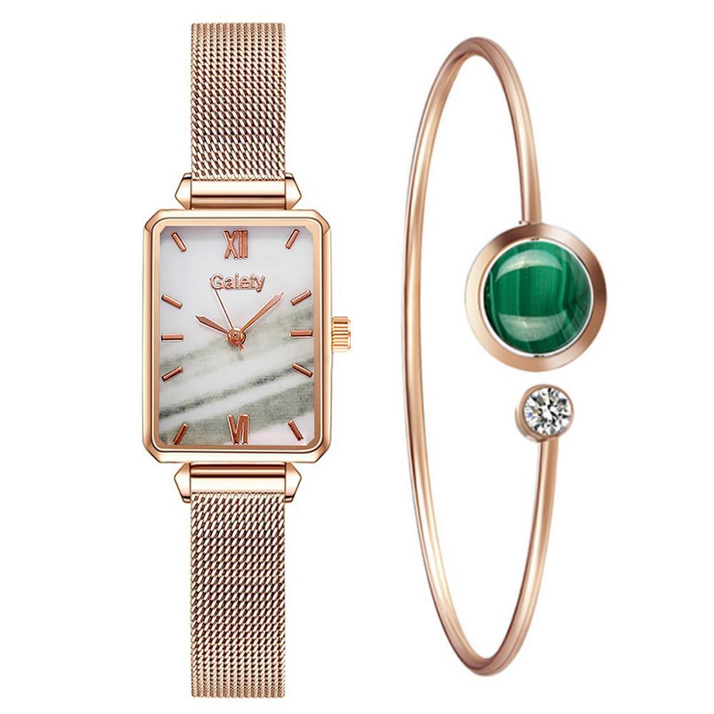 Relógio feminino original Imperio LIGE Veneza com detalhe em malaquita verde. Design arrojado e exclusivo para quem busca elegância incomum