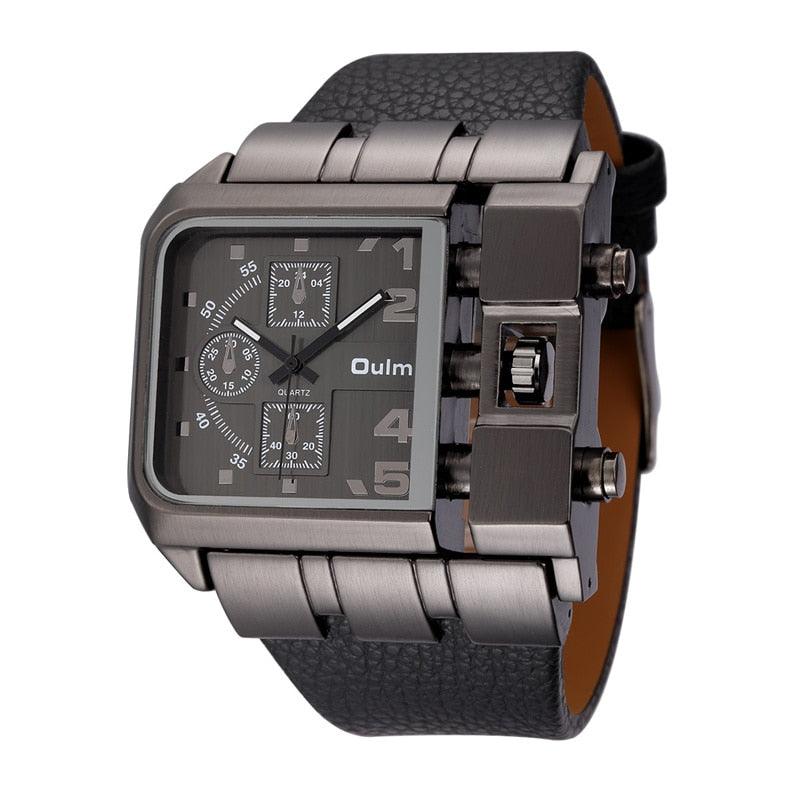 Relógio masculino Imperio LIGE Miami com pulseira em couro e mostrador clássico. Acessório ideal para looks casuais ou sociais com toque urbano.