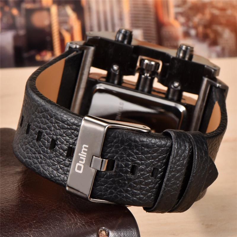 Relógio masculino Imperio LIGE Miami com pulseira em couro e mostrador clássico. Acessório ideal para looks casuais ou sociais com toque urbano.