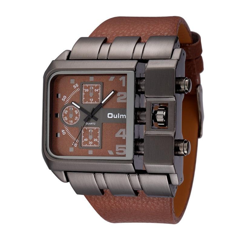 Relógio masculino Imperio LIGE Miami com pulseira em couro e mostrador clássico. Acessório ideal para looks casuais ou sociais com toque urbano.