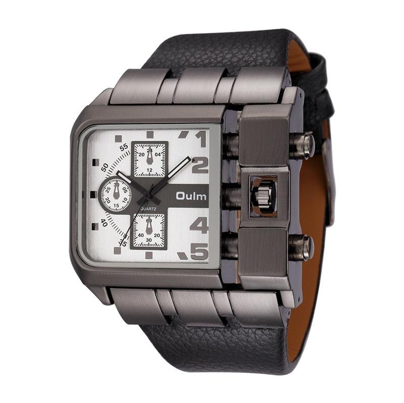Relógio masculino Imperio LIGE Miami com pulseira em couro e mostrador clássico. Acessório ideal para looks casuais ou sociais com toque urbano.