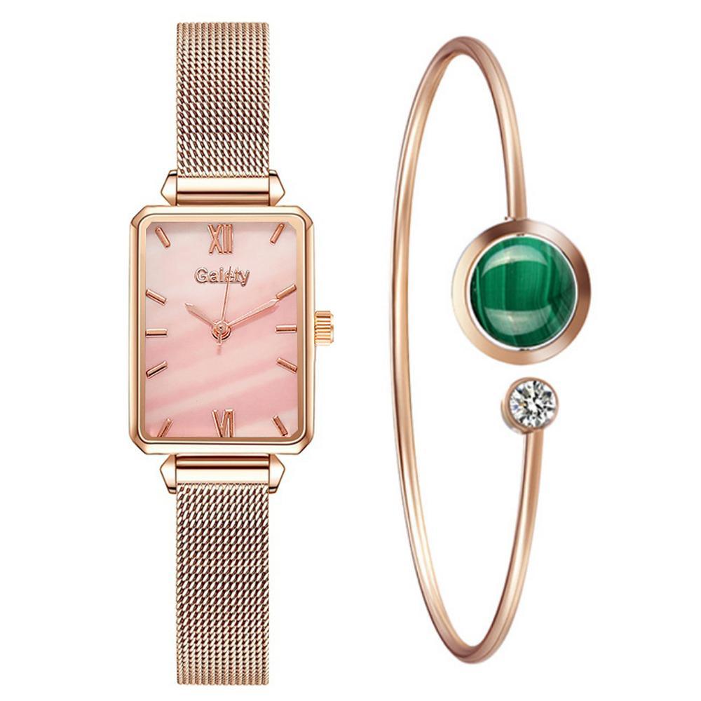 Relógio feminino original Imperio LIGE Veneza com detalhe em malaquita verde. Design arrojado e exclusivo para quem busca elegância incomum