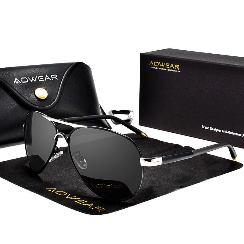 Óculos de sol masculino original Imperio LIGE Maxi Vision com armação resistente e lentes escuras. Ideal para proteção UV com visual moderno e marcante.