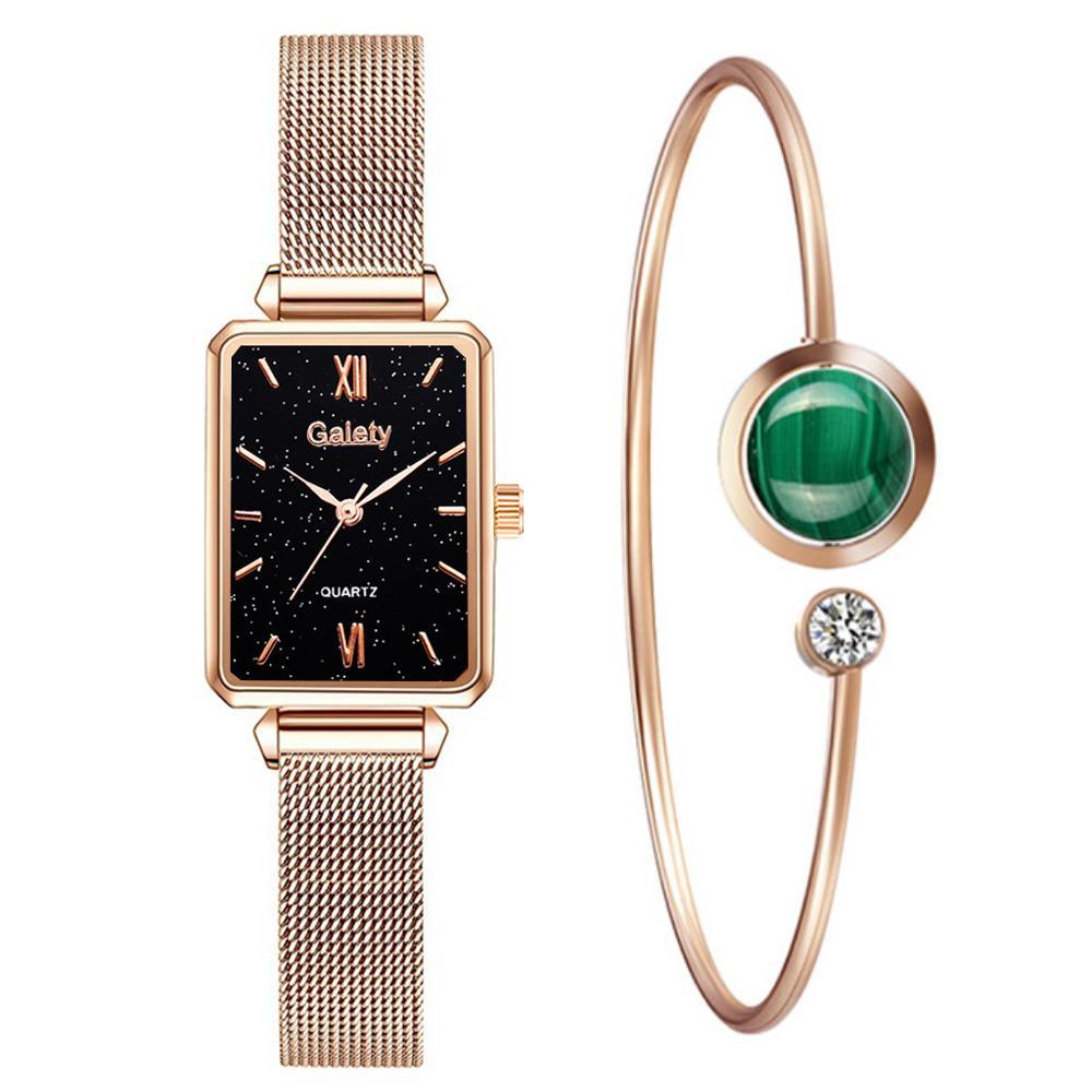 Relógio feminino original Imperio LIGE Veneza com detalhe em malaquita verde. Design arrojado e exclusivo para quem busca elegância incomum