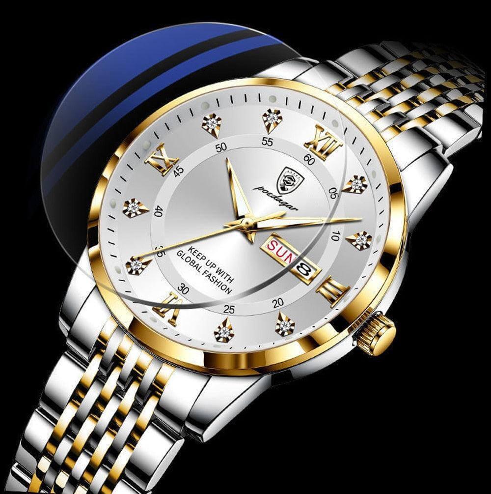 Relógio de luxo cravejado com pedras brilhantes modelo Algarve da Imperio LIGE. Uma joia no pulso para quem busca glamour e exclusividade.