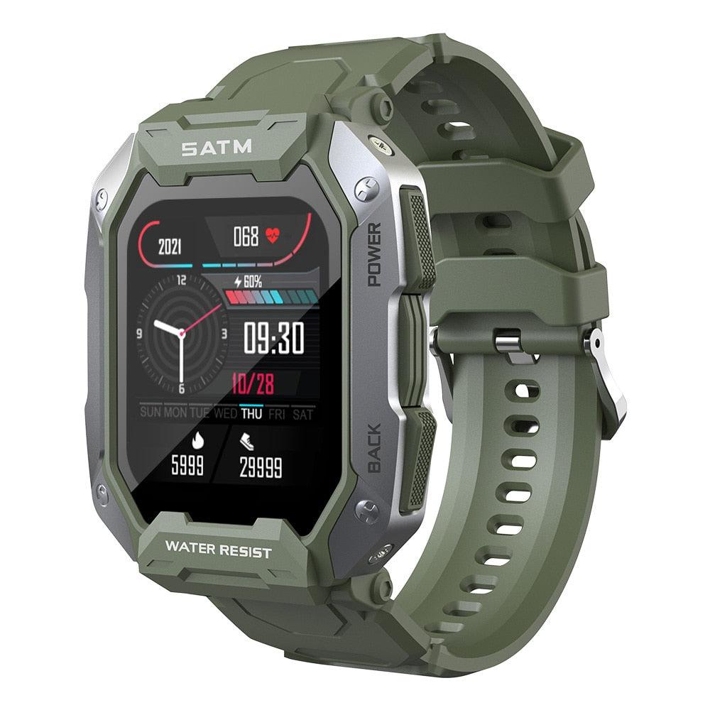 Smartwatch preto Imperio LIGE Zagreb com funções fitness, chamadas e notificações. Tecnologia inteligente com visual esportivo e moderno.