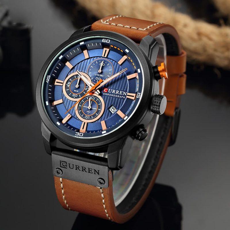 Relógio masculino premium Imperio LIGE Amsterda com detalhes em dourado e mostrador refinado. Joia de pulso que traduz elegância e bom gosto.