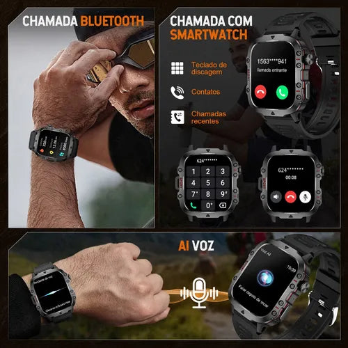 Smartwatch Militar Unissex Profissional