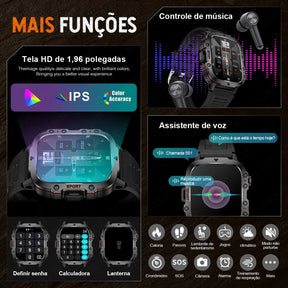 Smartwatch Militar Unissex Profissional